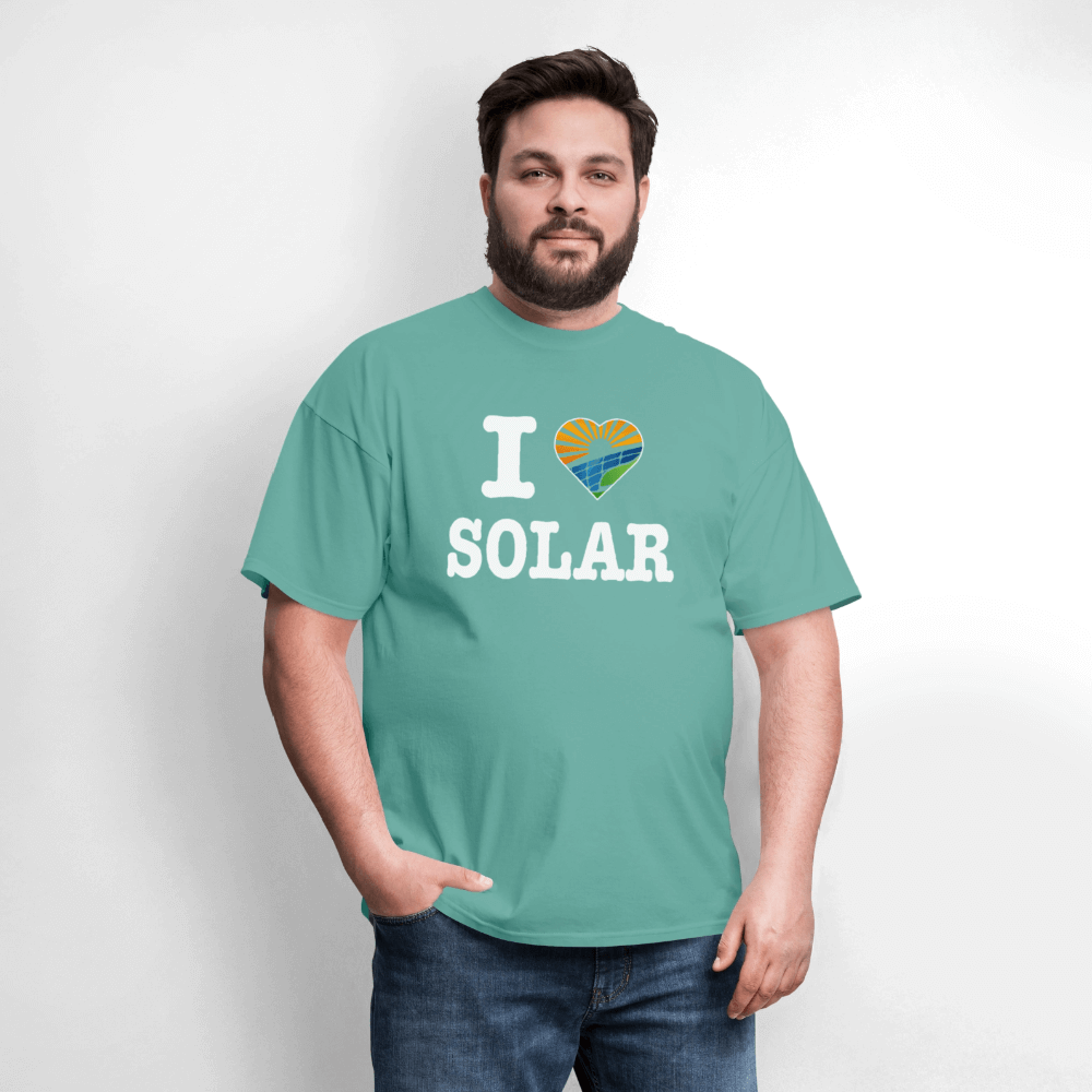 I Love Solar T-Shirt Color: forest green
