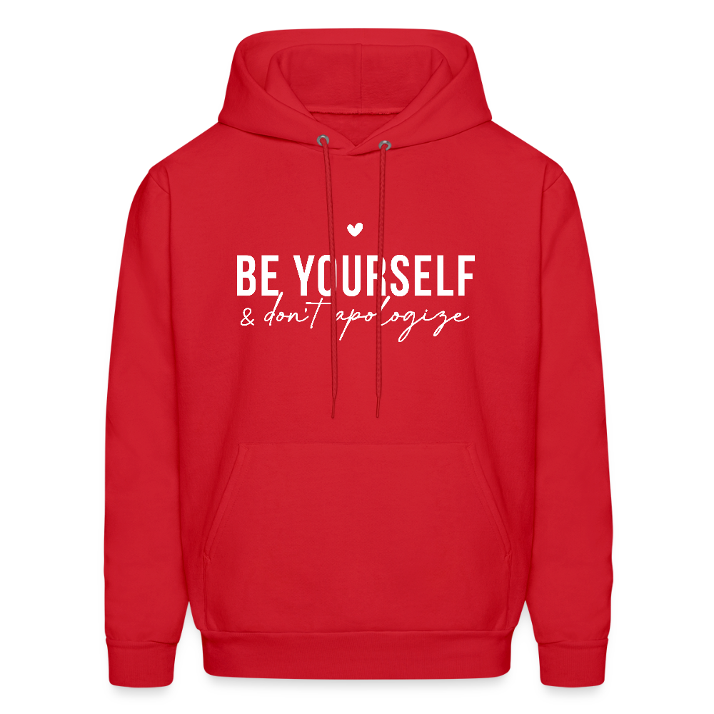 Be Yourself & Don't Apologize Hoodie - red