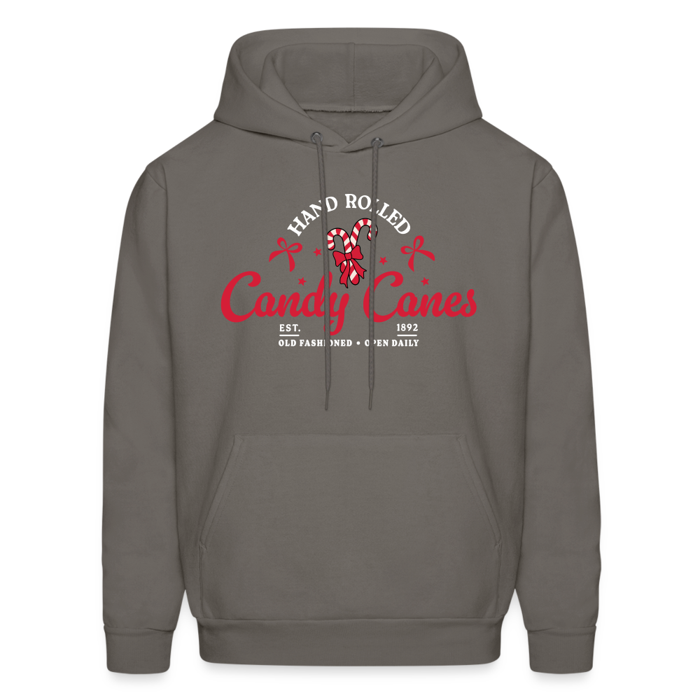 Hand Rolled Candy Canes Hoodie - asphalt gray