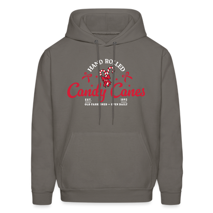 Hand Rolled Candy Canes Hoodie - asphalt gray