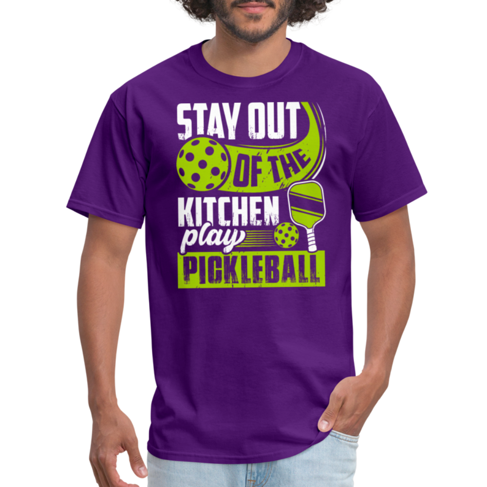 Stay Out Of The Kitchen Play Pickleball T-Shirt - purple