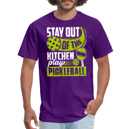 Stay Out Of The Kitchen Play Pickleball T-Shirt - purple