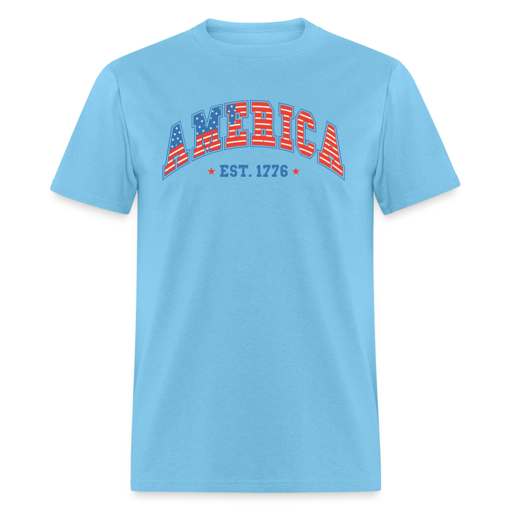 American 1776 T-Shirt - aquatic blue