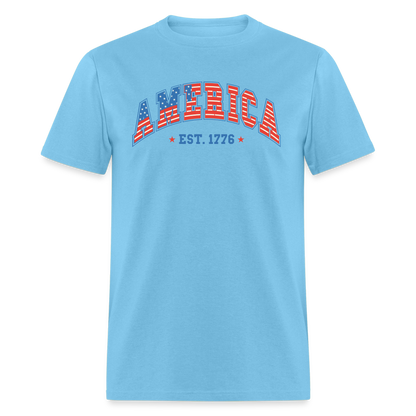 American 1776 T-Shirt - aquatic blue