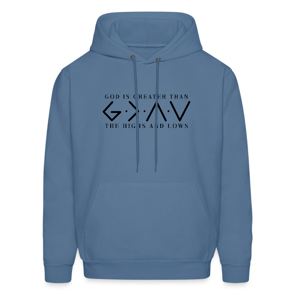 God is Greater Than High And Lows Hoodie - denim blue