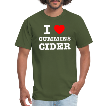 I Heart Cummins Cider T-Shirt - military green