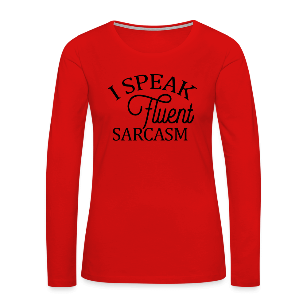 Women's Premium Long Sleeve T-Shirt - red