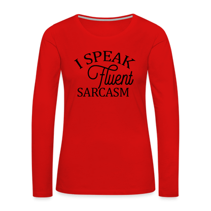 Women's Premium Long Sleeve T-Shirt - red