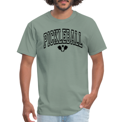 Pickleball T-Shirt (Black Arch Letters) - sage