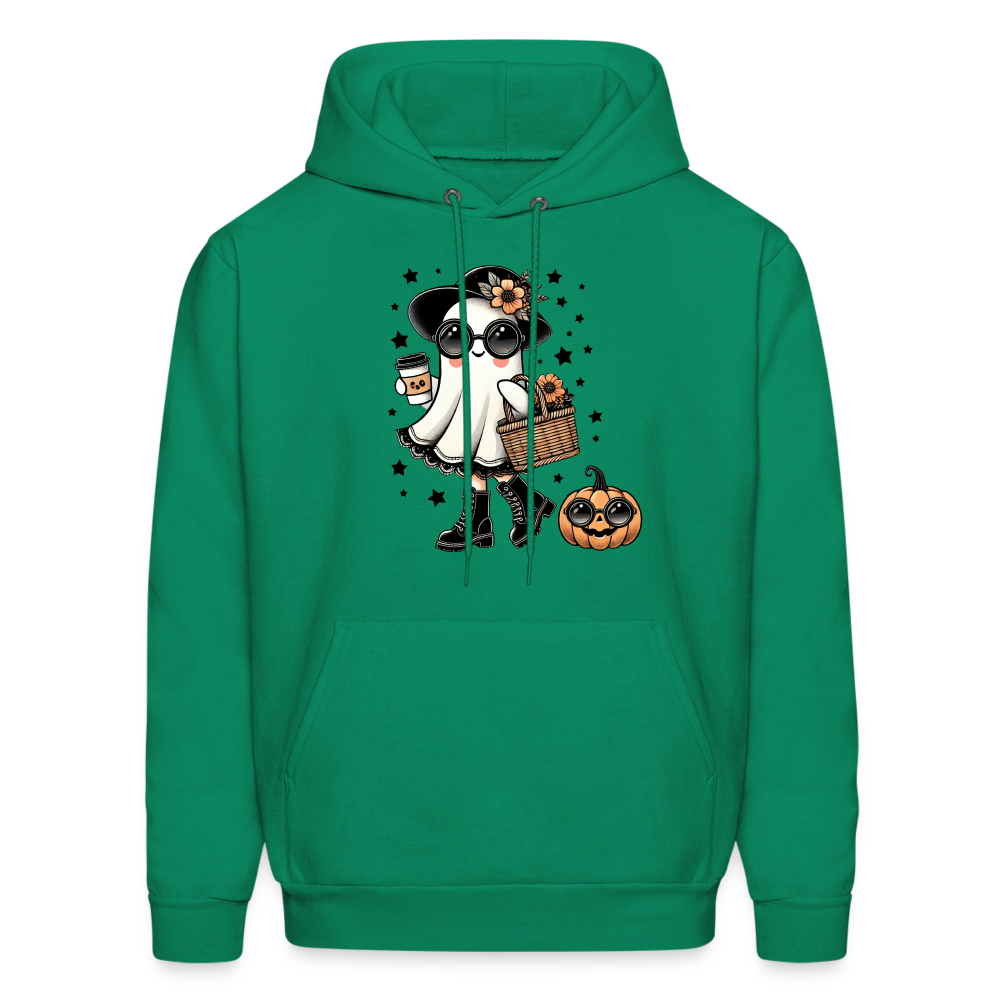 Cute Halloween Mom Ghost Hoodie - kelly green