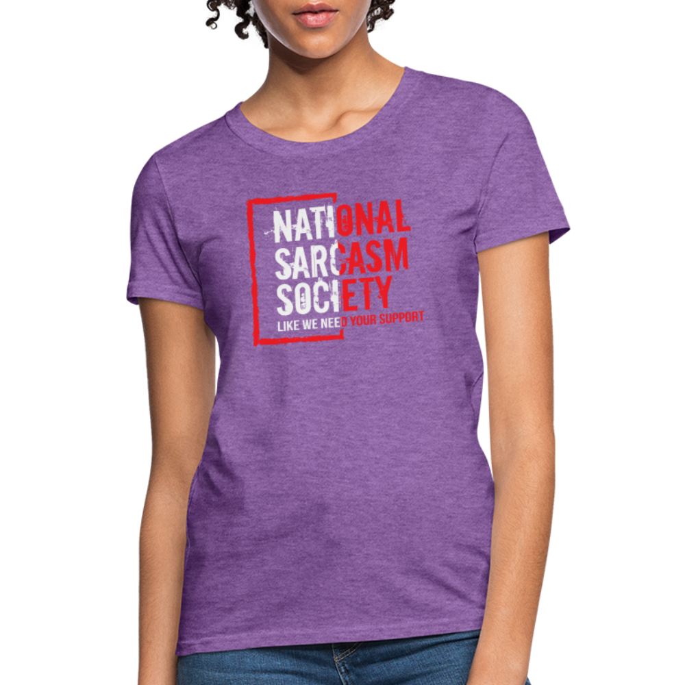 National Sarcasm Society Women's Contoured T-Shirt - purple heather