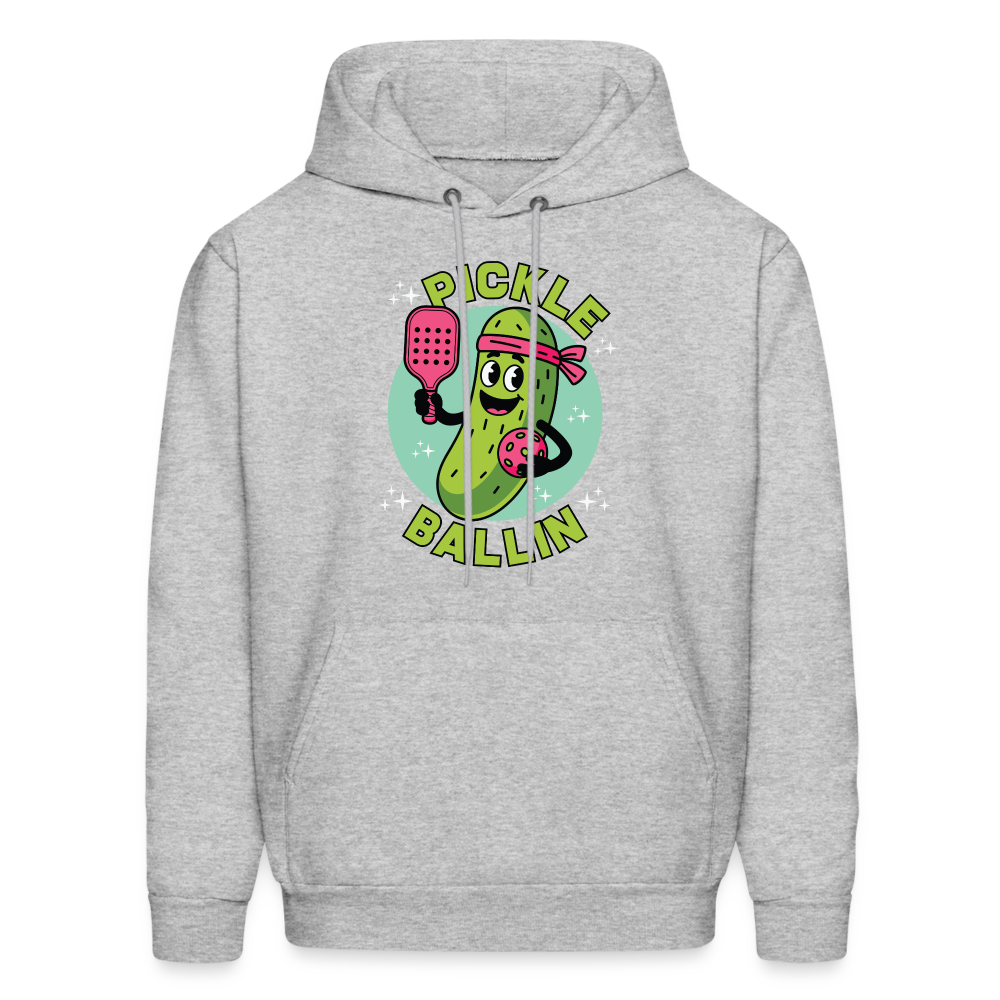 Pickle Ballin Hoodie - heather gray