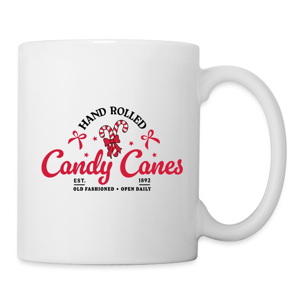 Hand Rolled Candy Canes Coffee Mug - white