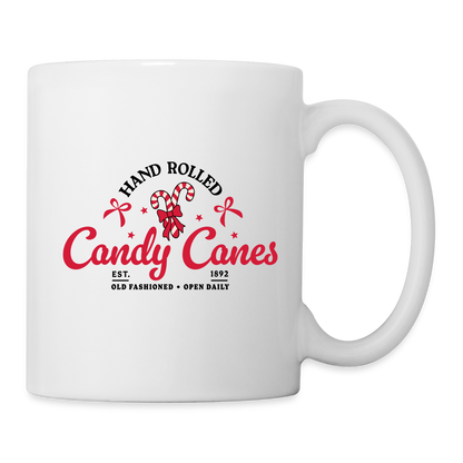 Hand Rolled Candy Canes Coffee Mug - white