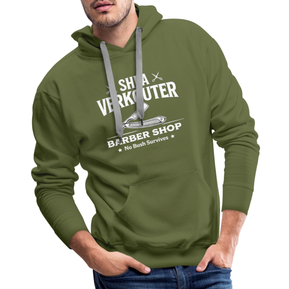 Shea Verkouter Barber Shop Funny Adult Humor Premium Hoodie Color: Black