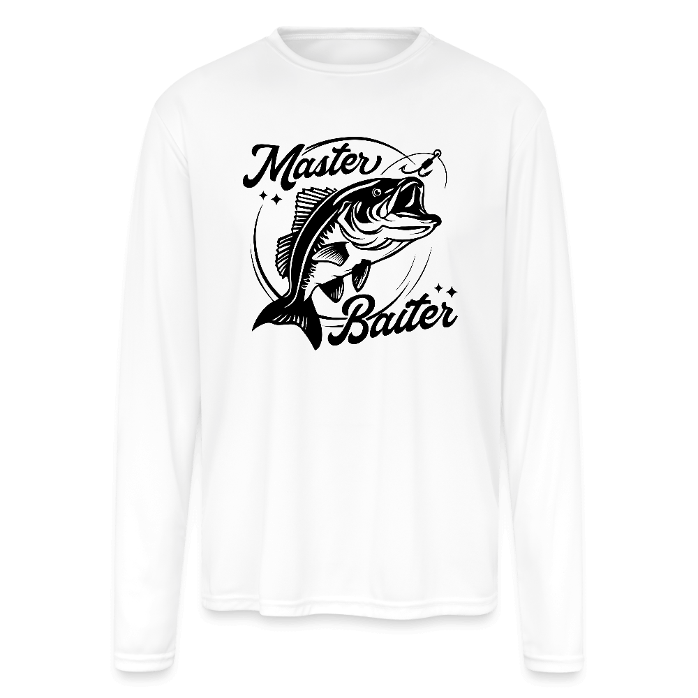 Master Baiter UV Long Sleeve Fishing Shirt – Funny & Cool - white