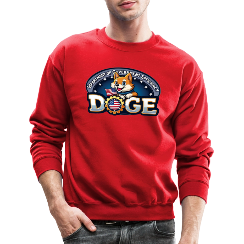 DOGE Logo (Dept of Government Efficiency) Sweatshirt - red