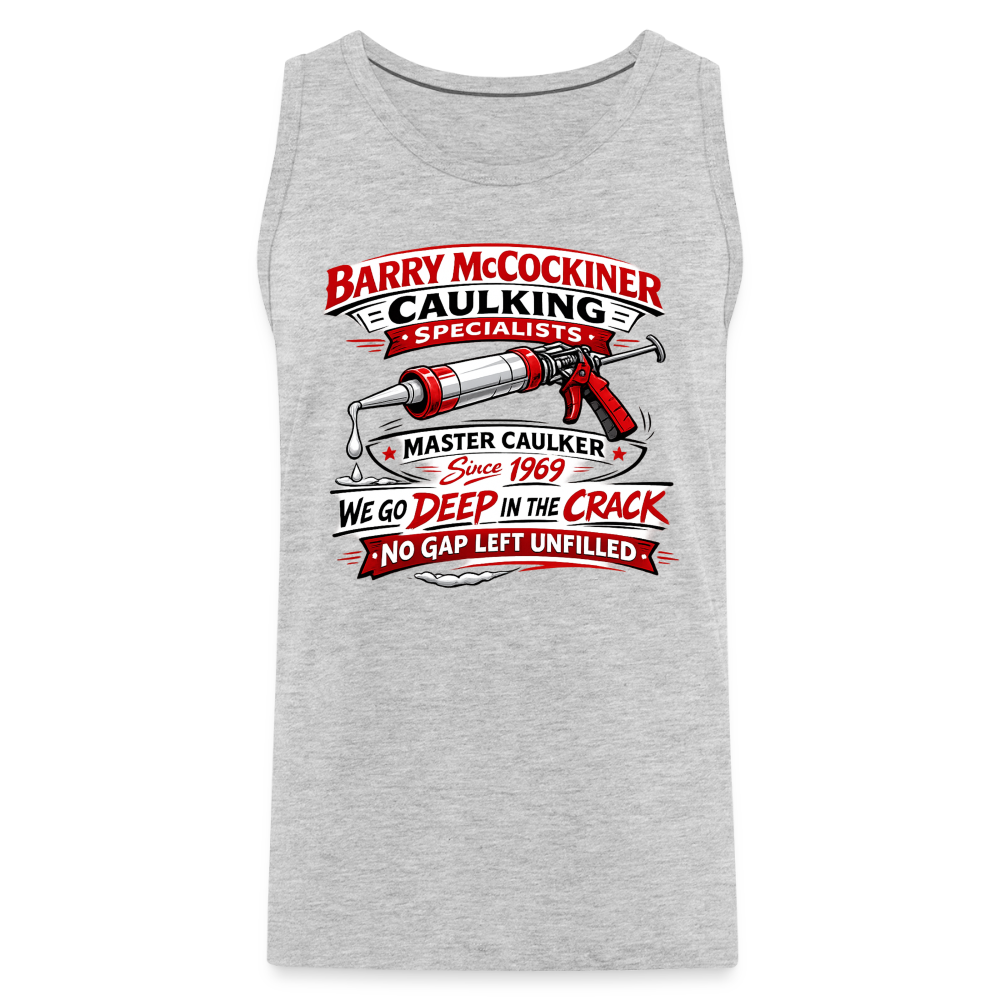 Barry McCockiner Caulking Funny Tank Top Color: Black