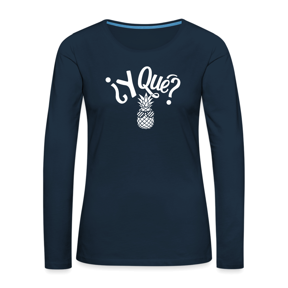 Women's Premium Long Sleeve T-Shirt - deep navy