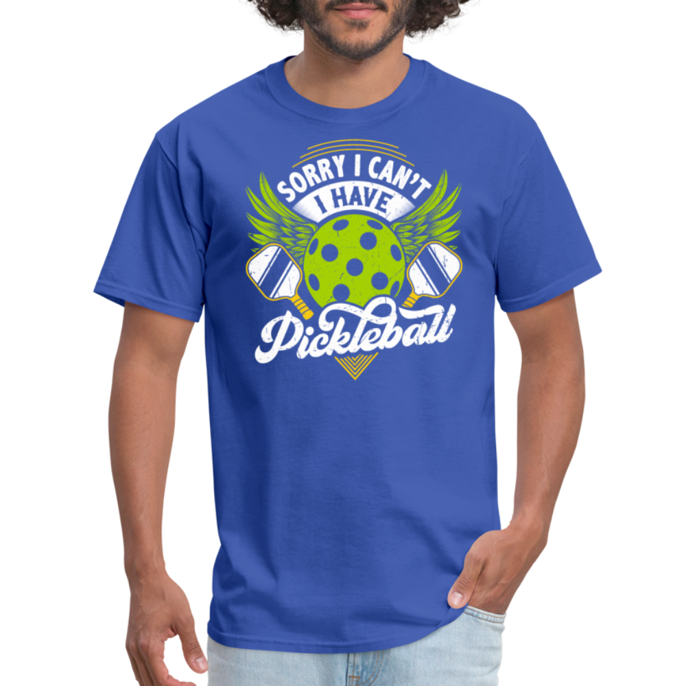 Sorry I can't I Have Pickleball T-Shirt - royal blue