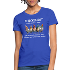 Chickenist Women's Contoured T-Shirt (Chickens are better than people)