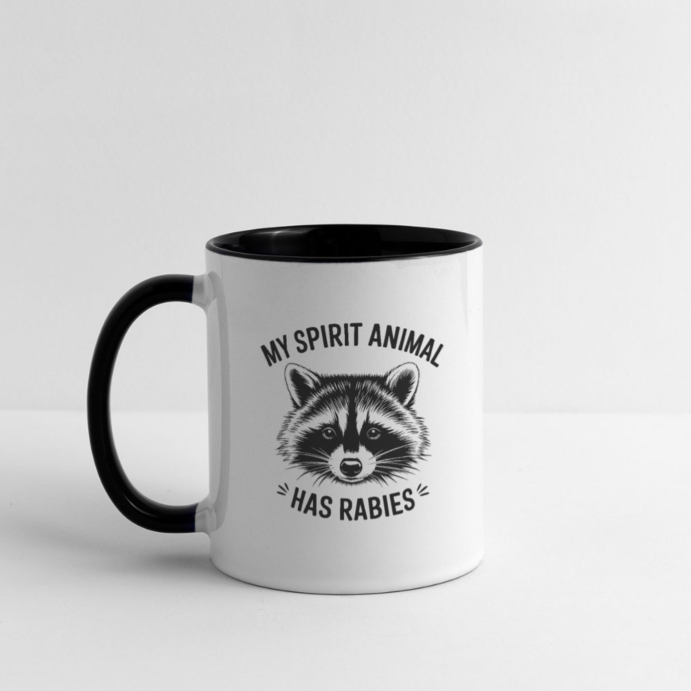 My Spirit Animal Has Rabies Coffee Mug - white/black