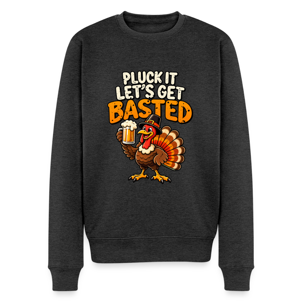 Pluck It Let’s Get Basted Men’s Premium Sweatshirt - heather anthracite