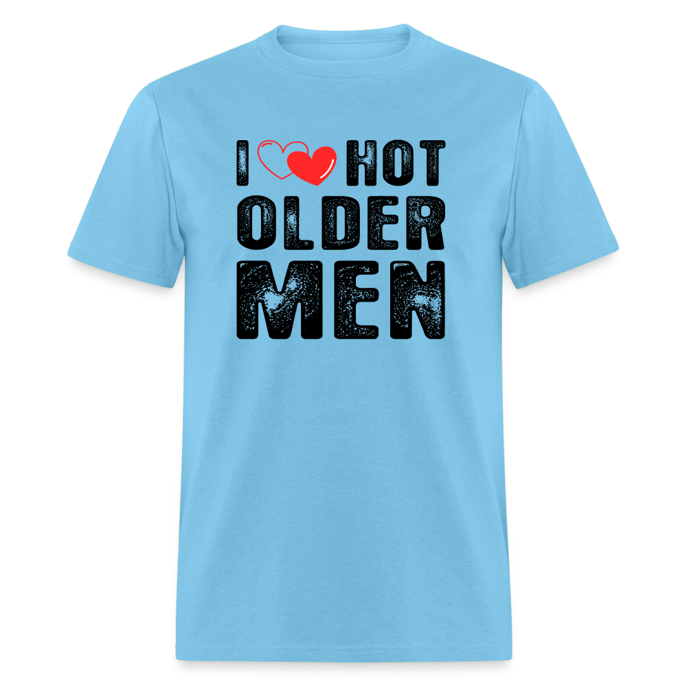 I Heart Hot Older Men (I Love Hot Older Men) T-Shirt - aquatic blue