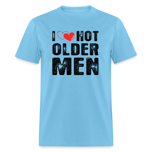 I Heart Hot Older Men (I Love Hot Older Men) T-Shirt - aquatic blue