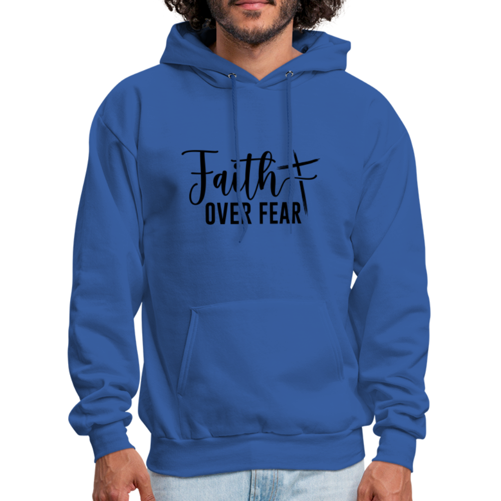 Faith Over Fear Hoodie - royal blue