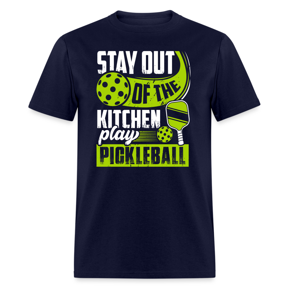 Stay Out Of The Kitchen Play Pickleball T-Shirt - navy