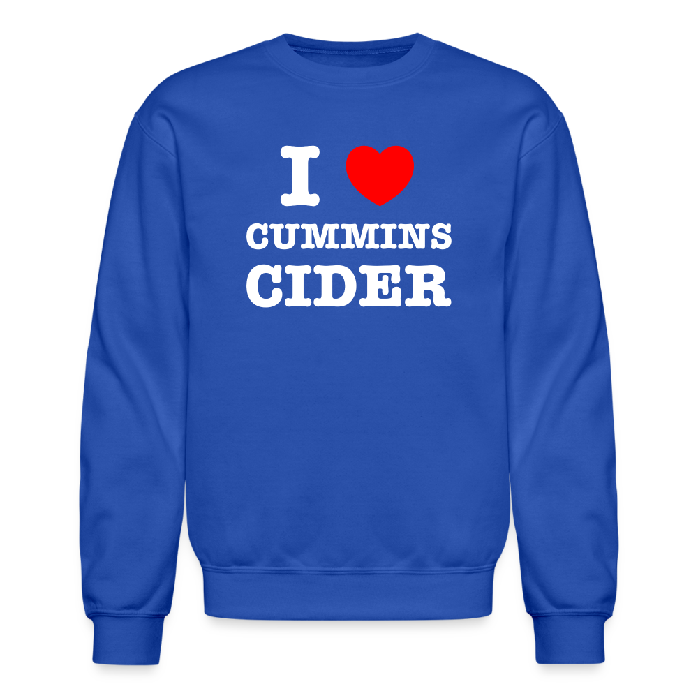 I Heart Cummins Cider Sweatshirt - royal blue