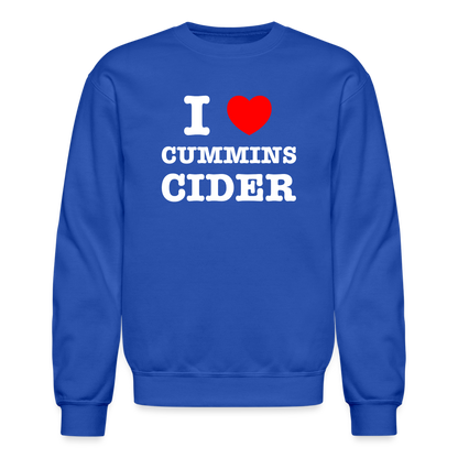 I Heart Cummins Cider Sweatshirt - royal blue