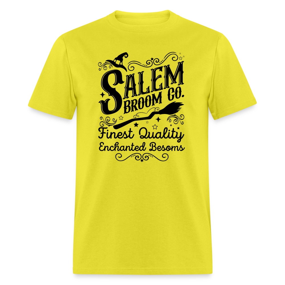 Salem Broom Co. Finest Quality Enchanted Besoms T-Shirt (Halloween) - yellow