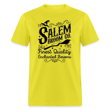 Salem Broom Co. Finest Quality Enchanted Besoms T-Shirt (Halloween) - yellow