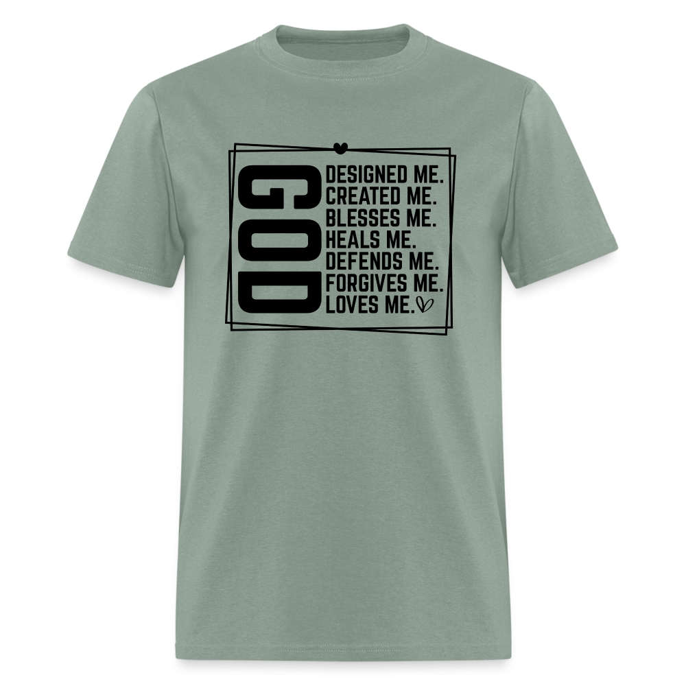 GOD Designed Me T-Shirt - sage