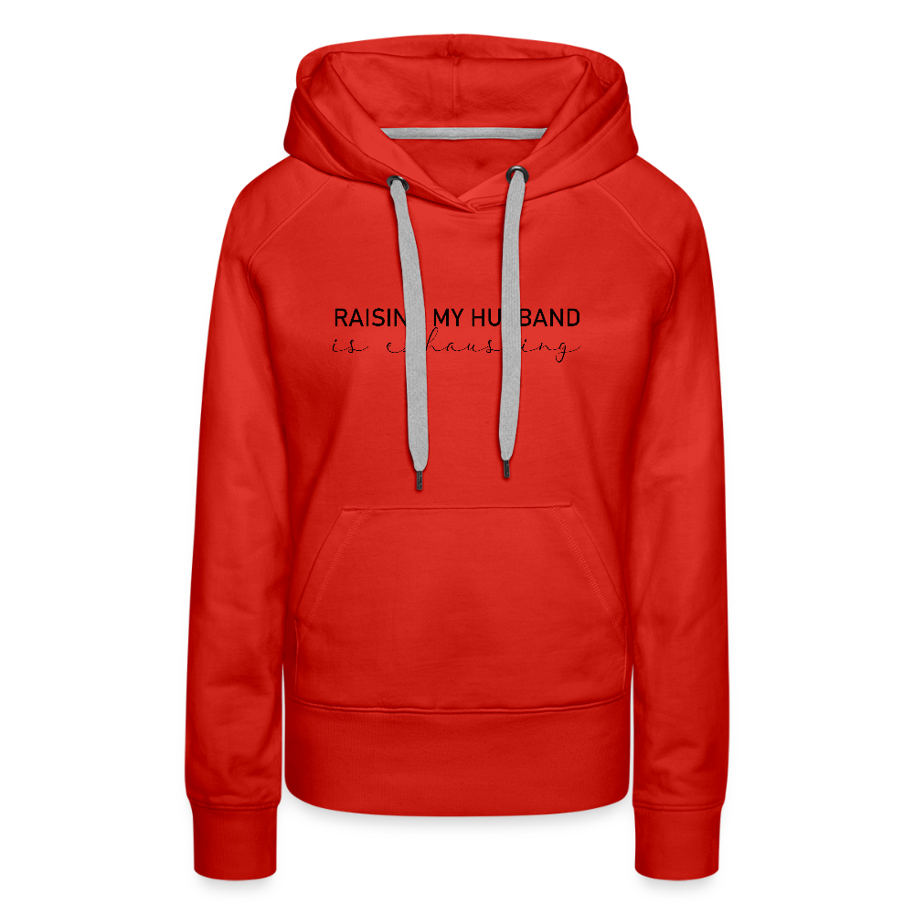 Raising My Husband is Exhausting Women’s Premium Hoodie - red