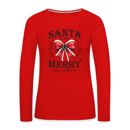 Merry Christmas Santa & Co Women's Premium Long Sleeve T-Shirt - red