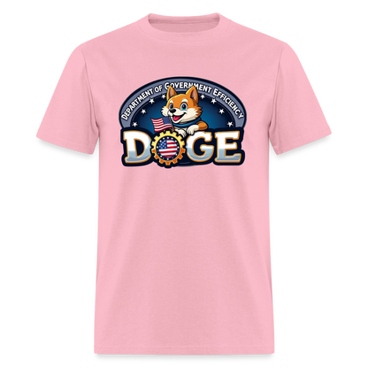 DOGE Logo (Dept of Government Efficiency) T-Shirt - pink