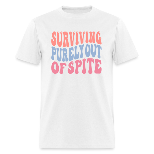 Surviving Purely Out Of Spite T-Shirt - white