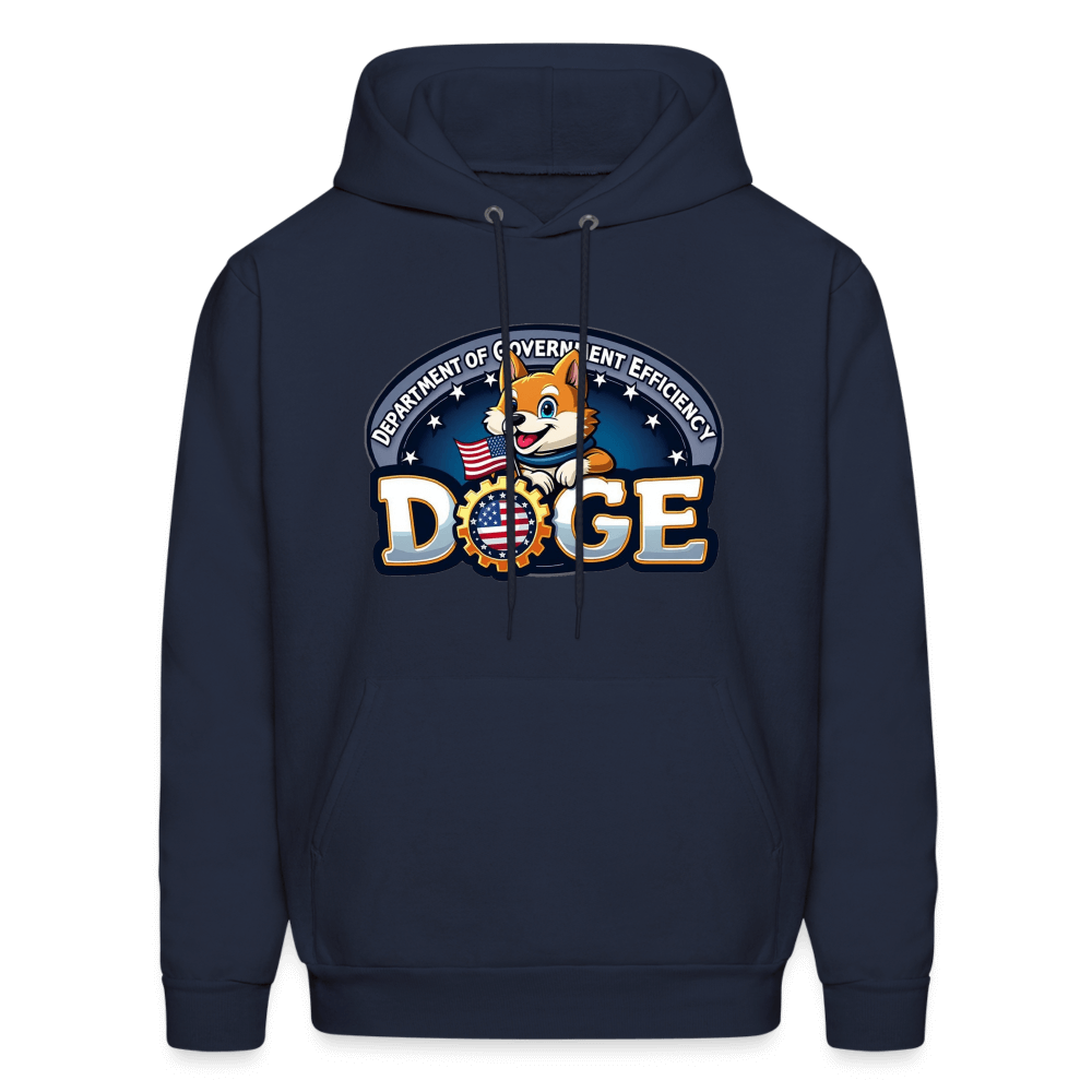 DOGE Logo (Dept of Government Efficiency) Hoodie - navy