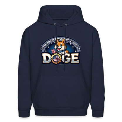 DOGE Logo (Dept of Government Efficiency) Hoodie - navy