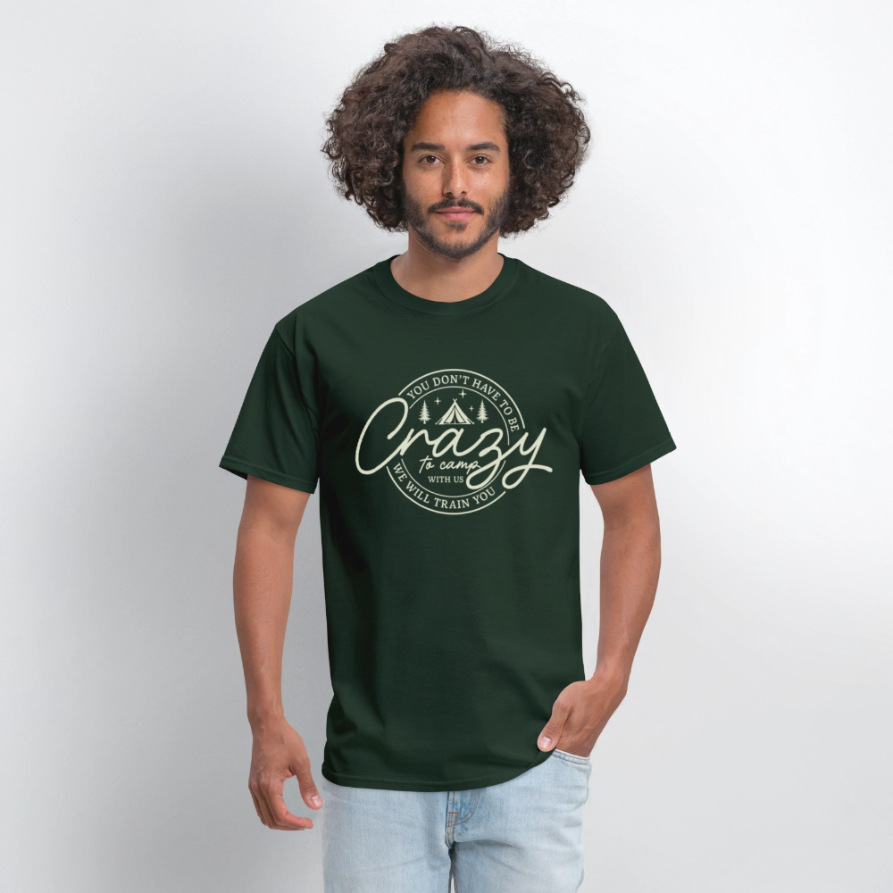 Crazy Camping T-Shirt - forest green