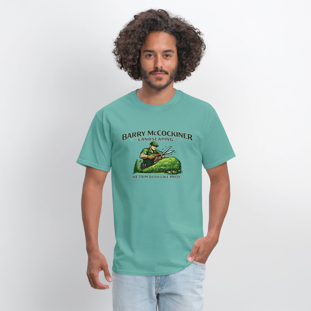 Barry McCockiner Landscaping Funny T-Shirt Color: Rock