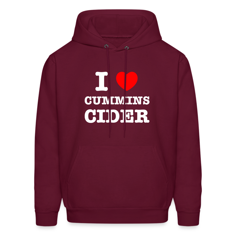 I Heart Cummins Cider Hoodie - burgundy