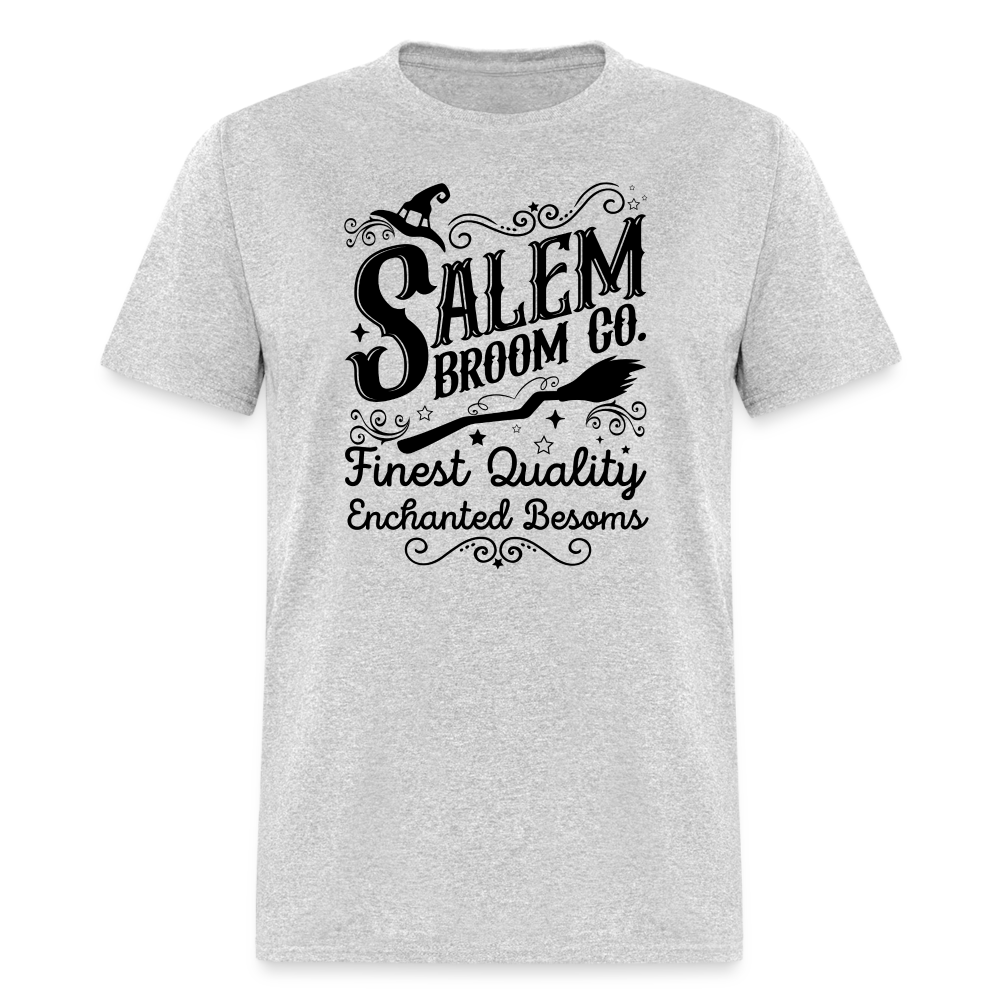 Salem Broom Co. Finest Quality Enchanted Besoms T-Shirt (Halloween) - heather gray