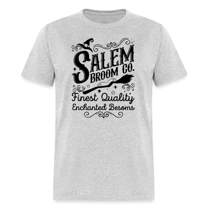 Salem Broom Co. Finest Quality Enchanted Besoms T-Shirt (Halloween) - heather gray