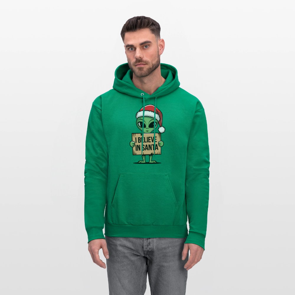 I Believe in Santa Hoodie – Funny Cute Alien Christmas Hoodie Color: red