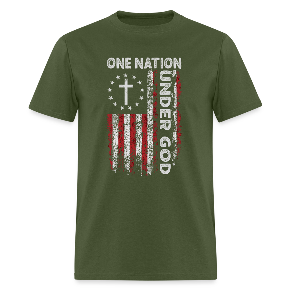 One Nation Under God T-Shirt - military green