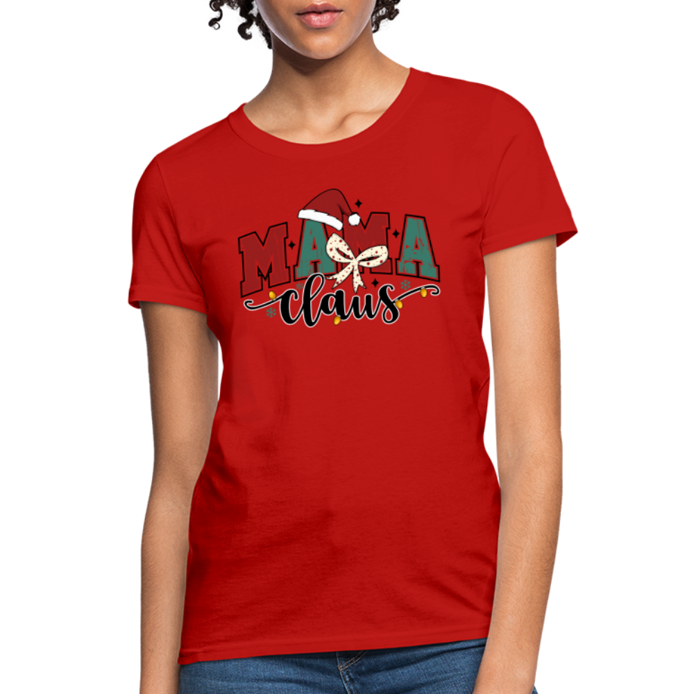 Mama Claus Women's Contoured T-Shirt - red